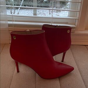Louise et Cie Vibrant Red Ankle Booties